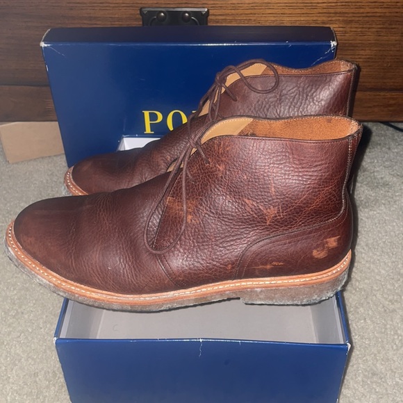 Leather Polo Chukka Boots Size 13